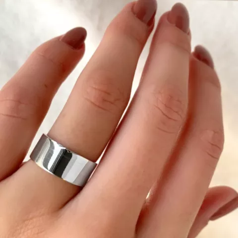 breit Ring aus Silber
