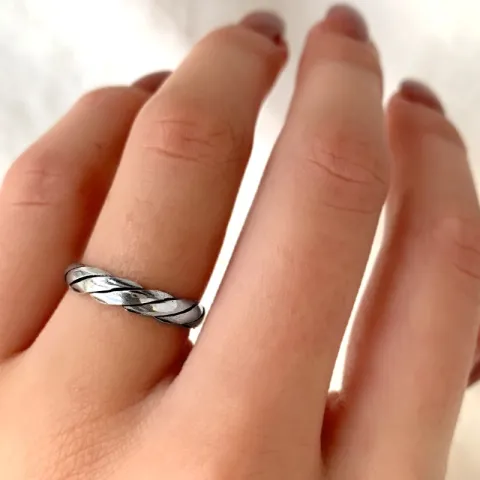 Kollektionsmuster Ring mit Fehlern aus Silber