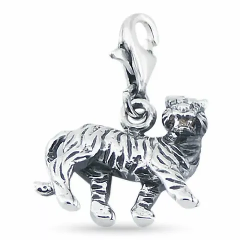 Elegant Tiger Charm Anhänger aus Silber