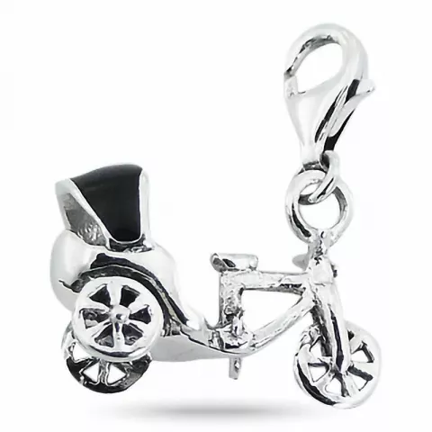 Elegant Fahrrad Charm Anhänger aus Silber 