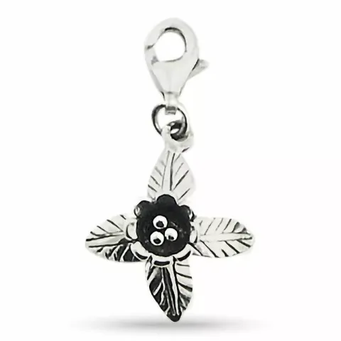 Blumen Charm Anhänger aus Silber 