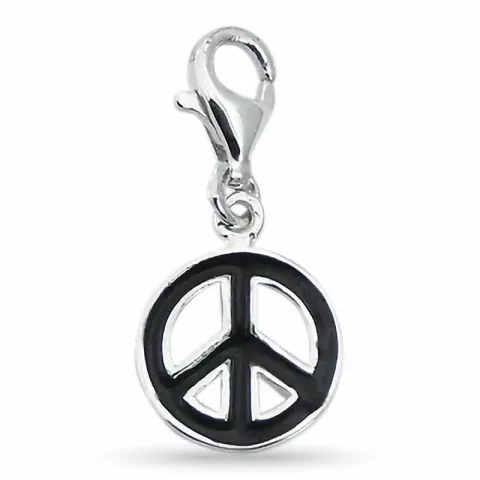 Polierten peace Charm Anhänger aus Silber 