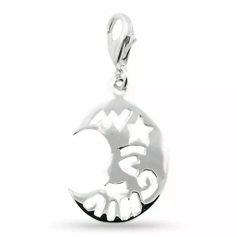 Abstraktem Mond Charm Anhänger aus Silber