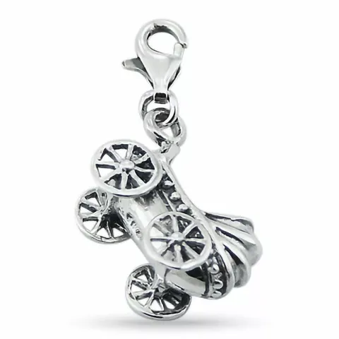 Charm Anhänger aus Silber Kinderwagen mit Rädern