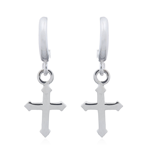 Kreuz Halbkreolen in Silber