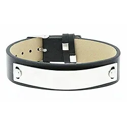 Hard Steel Armband in Leder mit Edelstahl