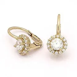 runden Ohrringe in 14 Karat Gold mit