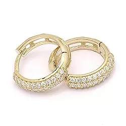 Kreolenohrringe in 14 Karat Gold mit 