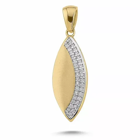 Elegant Zirkon Anhänger aus 8 Karat Gold