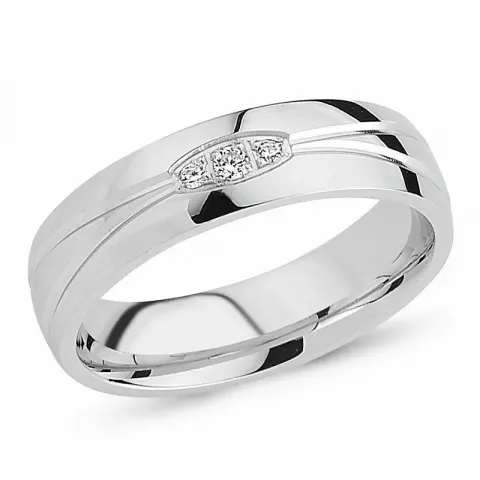 Elegant Zirkon Ring aus rhodiniertem Silber