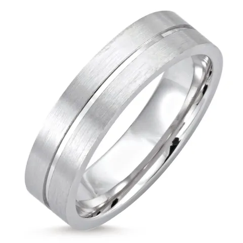 Herrenring aus rhodiniertem Silber