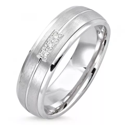 Kollektionsmuster Ring aus rhodiniertem Silber