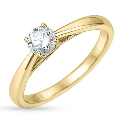 Zirkon Solitärring aus 9 Karat Gold