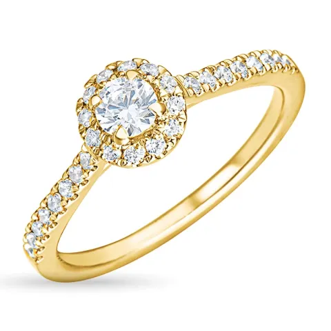 Zirkon Goldring aus 9 Karat Gold
