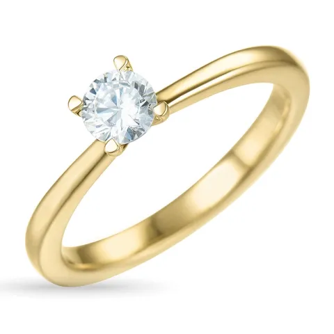 4,7 mm Zirkon Goldring aus 9 Karat Gold
