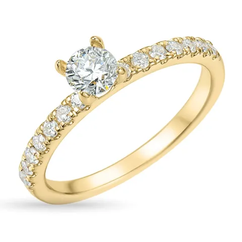 Zirkon Goldring aus 9 Karat Gold