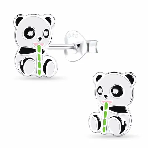 Panda Ohrstecker in Silber