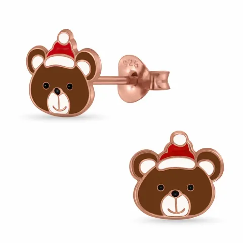 Teddybär Ohrringe in vergoldetem Silber