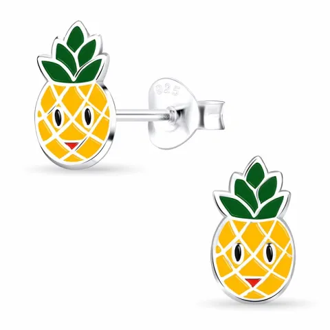 Ananas Kinderohrringe in Silber