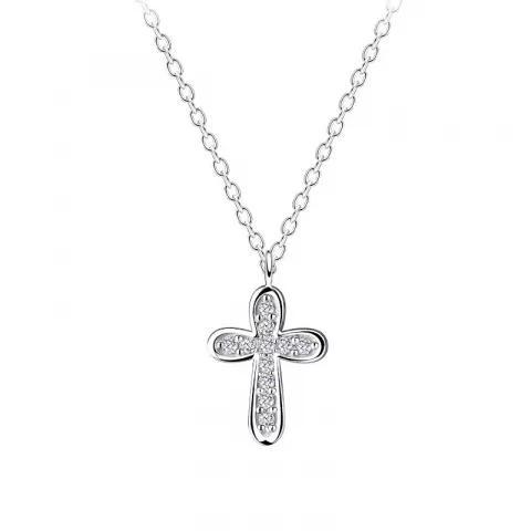 Kreuz Zirkon Halskette mit Anhänger aus Silber