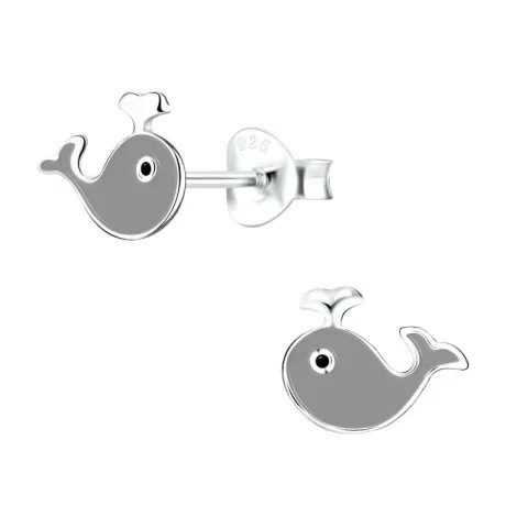 Wal Kinderohrringe in Silber