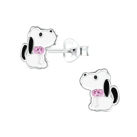 Hunde Kinderohrringe in Silber - Little Ones