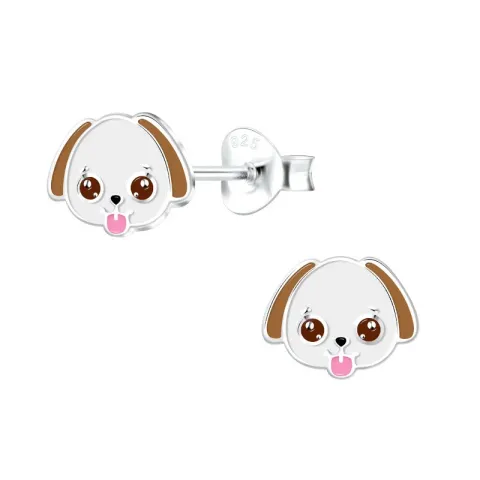 Hunde Kinderohrringe in Silber