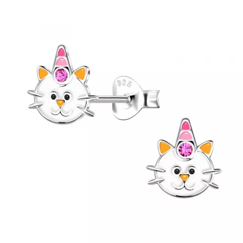 Katzen Kinderohrringe in Silber