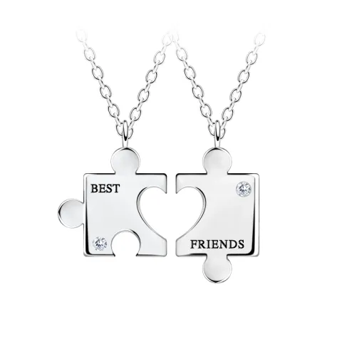 Best friends Set mit 2 Halskette aus Silber - Little Ones