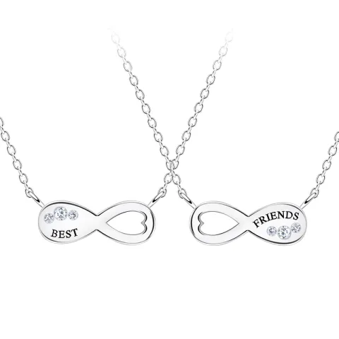 Best friends infinity Set mit 2 Halskette aus Silber - Little Ones