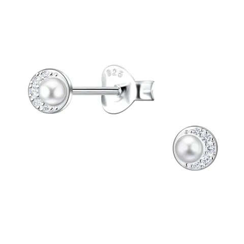5 mm Perle Ohrstecker in Silber - Little Ones