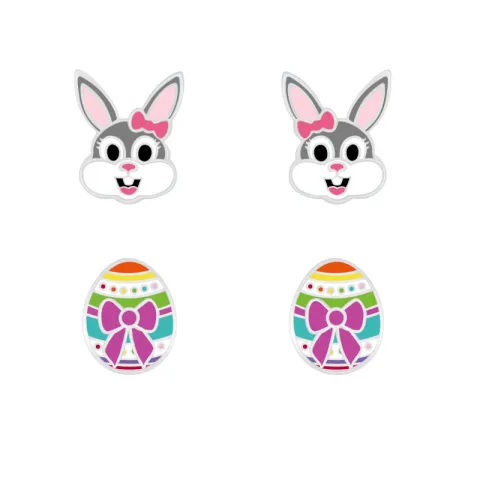 Kaninchen Ohrringe in Silber - Little Ones