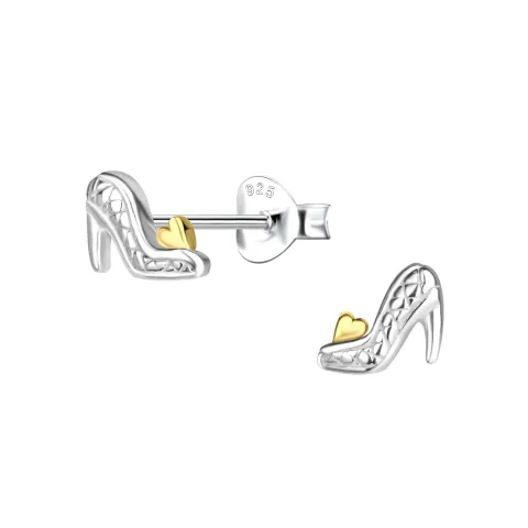 Schuh Kinderohrringe in Silber mit vergoldetem Silber - Little Ones