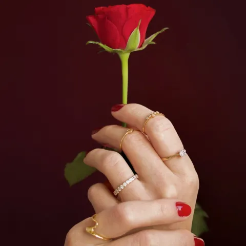 Zirkon Ring aus 9 Karat Gold