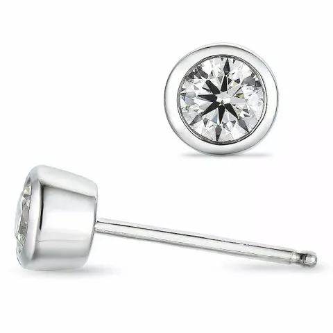 2 x 0,25 ct Solitärohrstecker in 14 Karat Gold mit Diamant