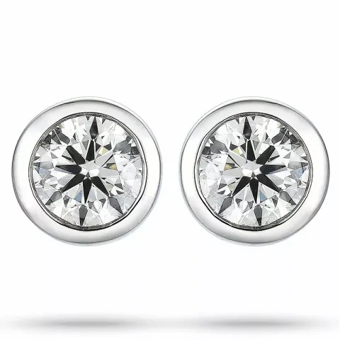 2 x 0,25 ct Solitärohrstecker in 14 Karat Gold mit Diamant