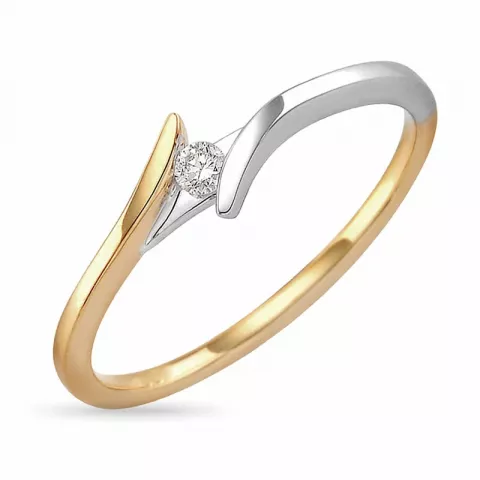 eng Diamant Ring in 14 Karat Gold- und Weißgold 0,051 ct
