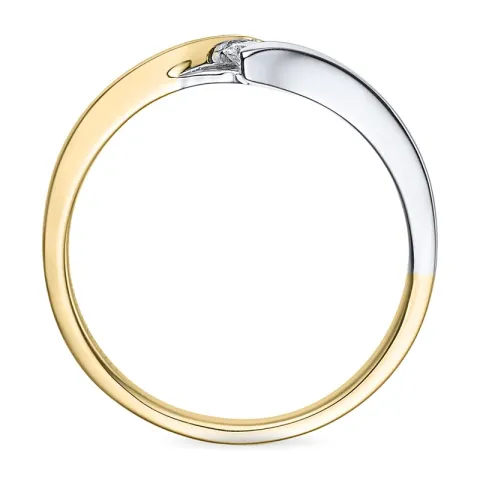 eng Diamant Ring in 14 Karat Gold- und Weißgold 0,051 ct