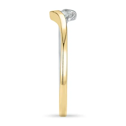 eng Diamant Ring in 14 Karat Gold- und Weißgold 0,051 ct