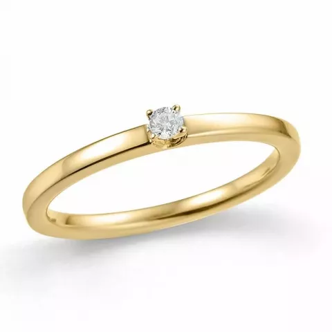 Kollektionsmuster Diamant Goldring in 14 Karat Gold 0,057 ct