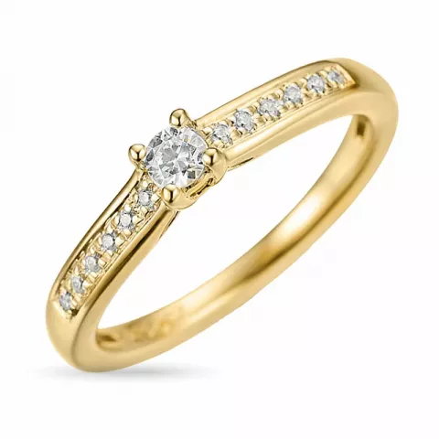 Diamant Ring in 14 Karat Gold 0,1 ct 0,056 ct