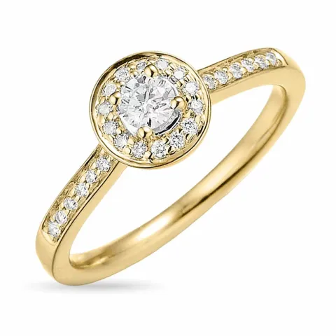 Diamantring in 14 Karat Gold 0,34 ct