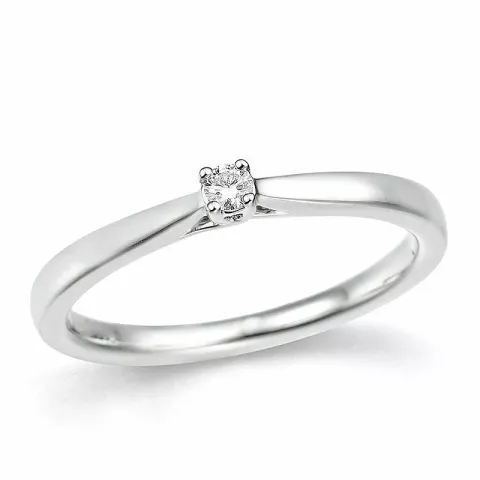 eng Diamant Weißgoldring in 14 Karat Weißgold 0,057 ct