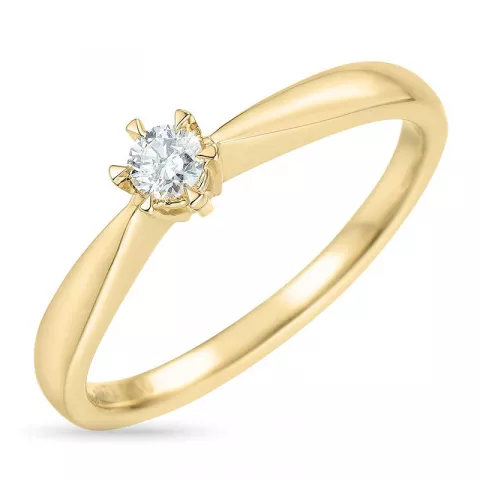 Diamant Ring in 14 Karat Gold 0,12 ct