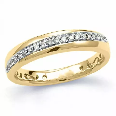 Diamant Ring in 14 Karat Gold- und Weißgold 0,122 ct