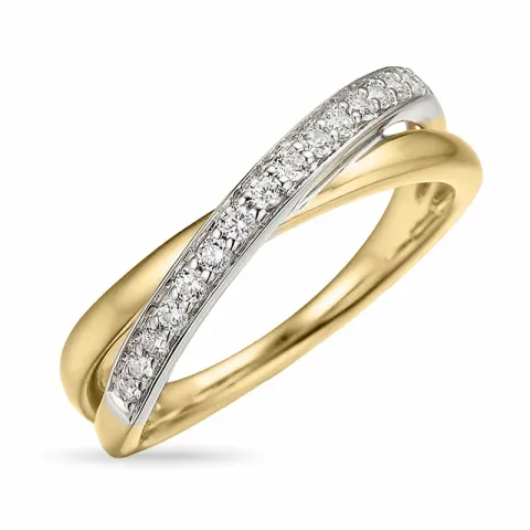 Diamantring in 14 Karat Gold- und Weißgold 0,19 ct