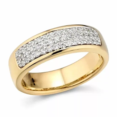 breit Diamant Ring in 14 Karat Gold- und Weißgold 0,326 ct