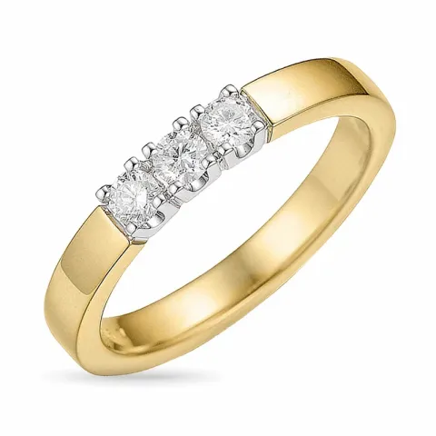 Diamant Memoirering in 14 Karat Gold- und Weißgold 0,28 ct