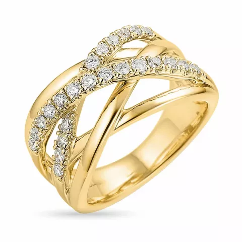 breit Diamant Gold Ring in 14 Karat Gold 0,44 ct