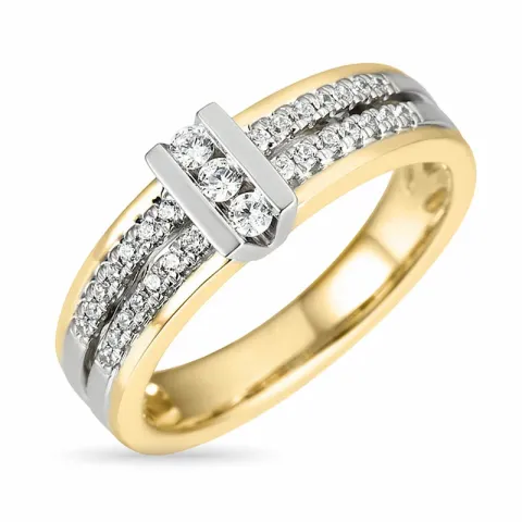 Diamant Ring in 14 Karat Gold- und Weißgold 0,257 ct